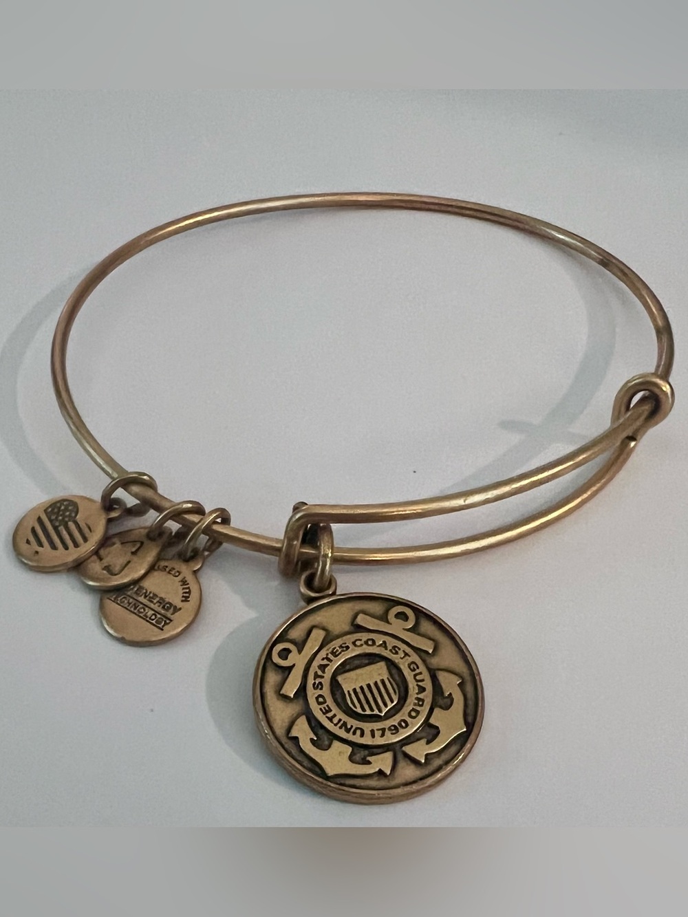 Alex and Ani United States Coast Guard Bracelet | Bronze Expandable Bangle
